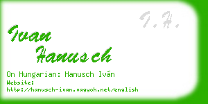 ivan hanusch business card